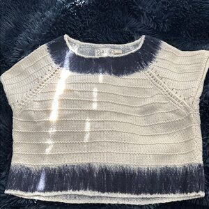 Anthropologie Stylish Cream and Navy Women's Sweater